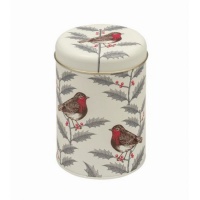 Holly & Robin Print Tin Caddy By Thornback & Peel